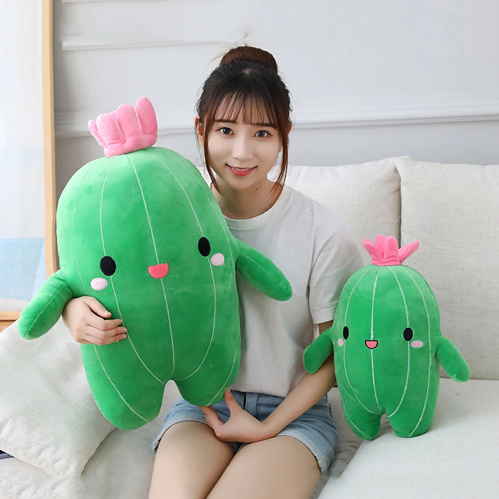 

3D Simulation Plant Cactus Pillow Cushion Home Bedroom Sofa Seat Cushion Cartoon Shape Nap Pillow Baby Doll Kid Plush Toys Gift