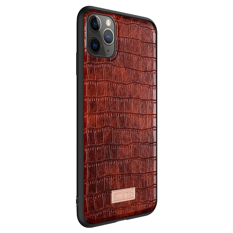 Роскошный тонкий кожаный чехол накладка с крокодиловым узором для iPhone 11 pro Pro