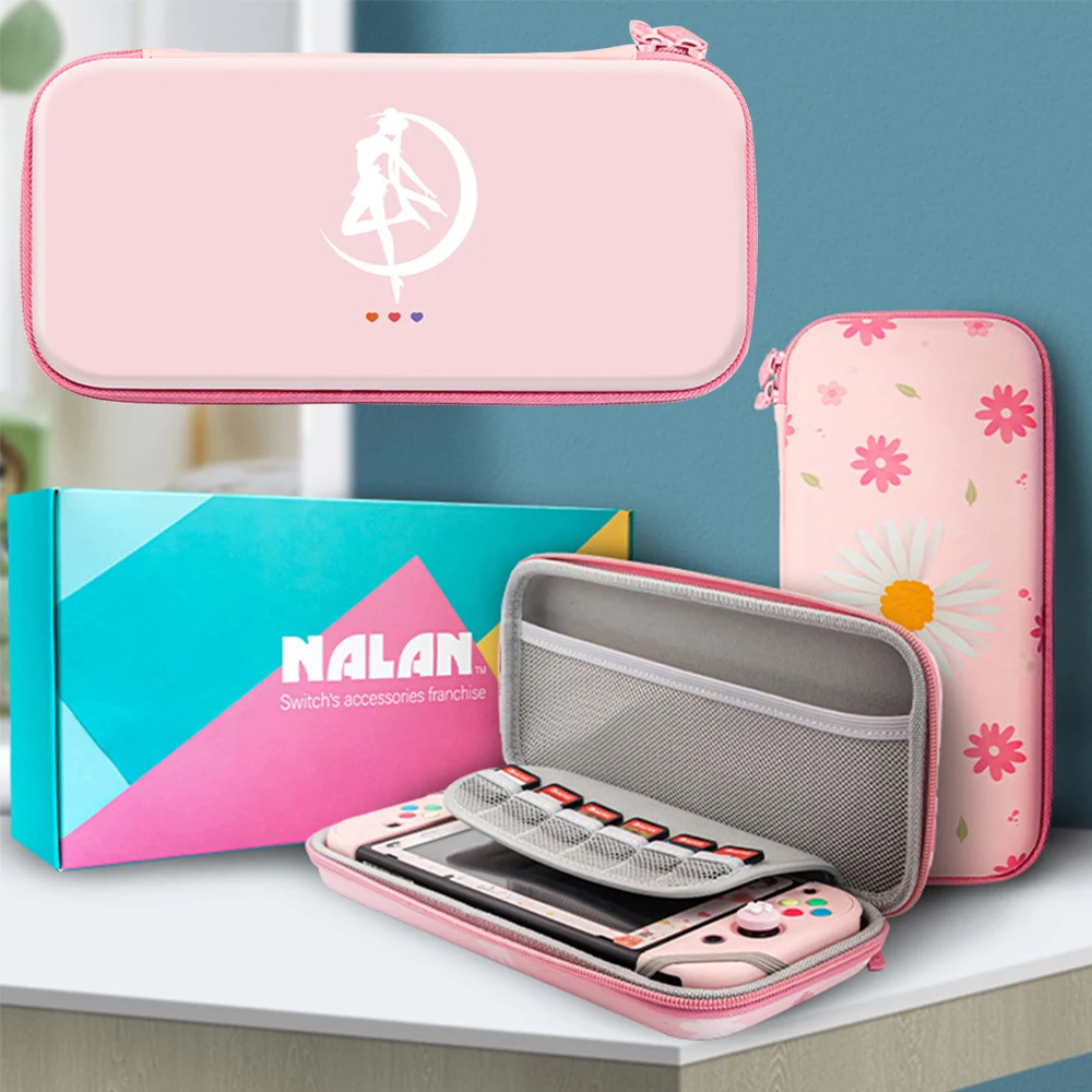 Сумка для хранения Nintendo Switch дорожный портативный кейс розовая защитная сумка