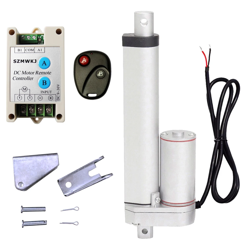 

200 мм/8 дюймов 8 "ход сверхмощный DC 12V 1000N/220lbs нагрузки линейный привод и беспроводной пульт дистанционного управления и Brackets-14mm/s скорость