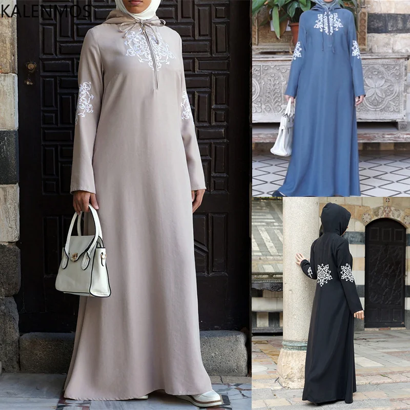 5XL большой размер хиджаб платье для женщин мусульманская Исламская одежда