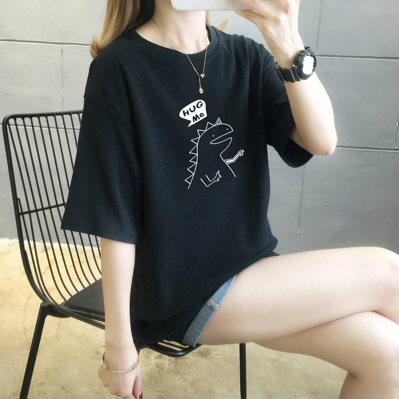 

New Summer T Shirt Women Knitted Casual Short Sleeves Top O-Neck Tshirt Slim Kintwear Female T-shirt