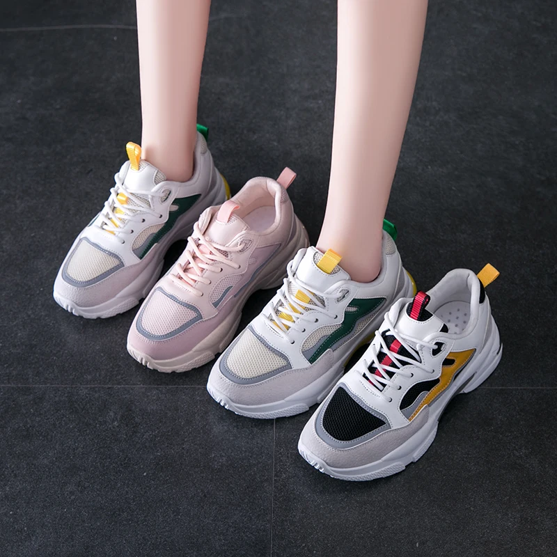

Spring/Summer 2020 new fashion daddy shoes women breathable mesh shoes women thick bottom sports casual shoes X131