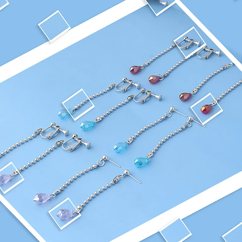 Серьги-клипсы Kurapika в форме капли из аниме Hunter X для фанатов клипсы ушей с