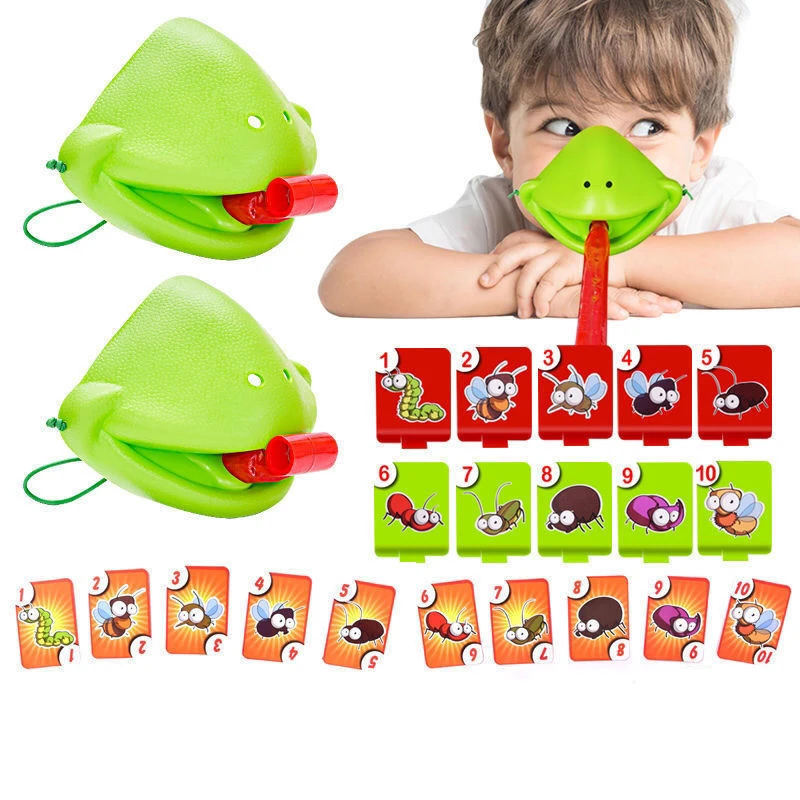 

Table Game Toy Chameleon Mask Frog Tongue Sticking Lizard Poker Card Interaction Entertainment Fun Parent Child Interaction Toys