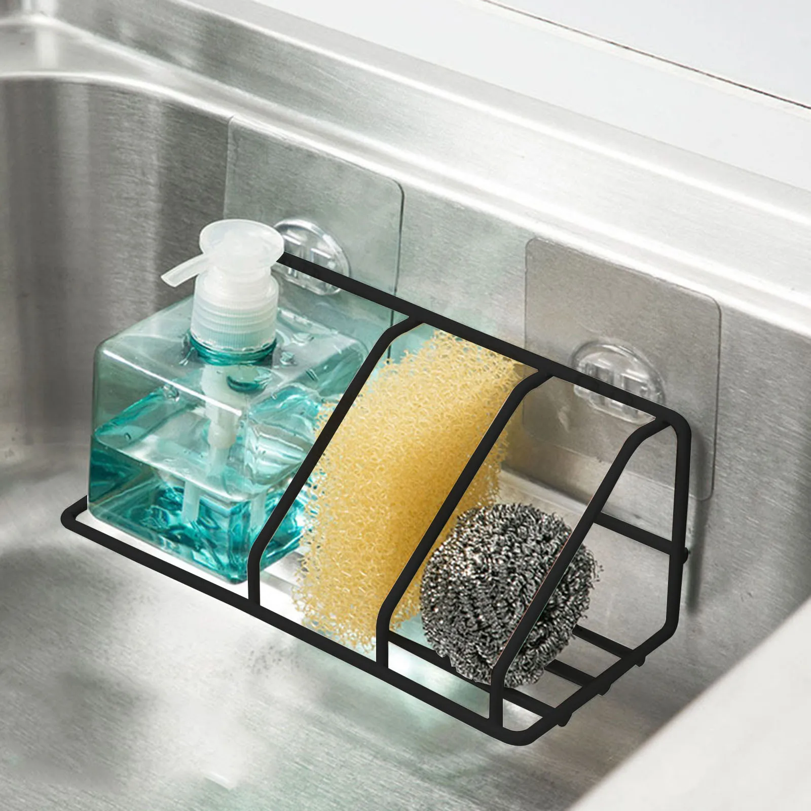 Полка для ванной кухонная полка раковины клейкая стойка хранения губка