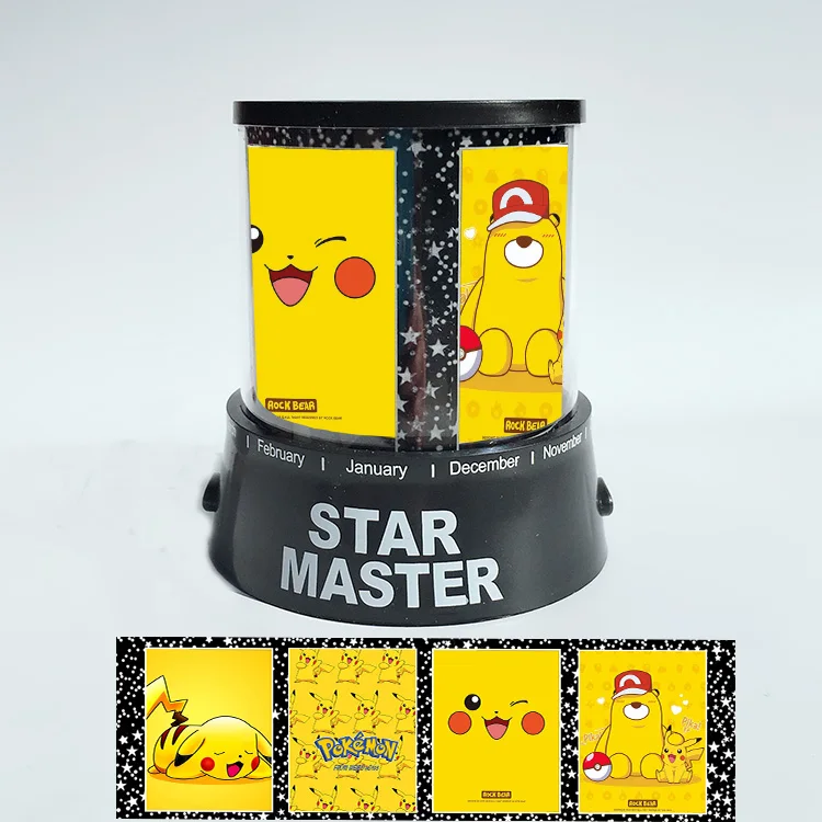 

TAKARA TOMY Pokemon Pikachu Peripheral Starlight Projection Lamp Cute Cartoon Colorful Night Light Party luminous props