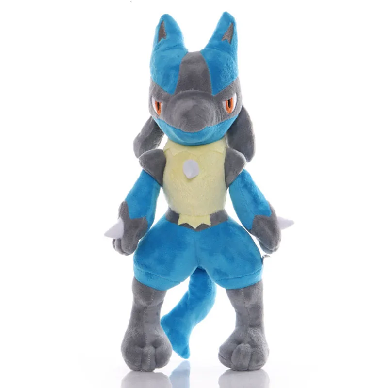 

35cm Lucario Plush Toys Cute Mega Lucario Soft Stuffed Toy Animal Peluche Doll Gift For Children