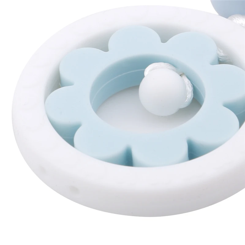 

Colorful Baby Teether Necklace Infant Nursing Care Safe Silicone Round Flower Pendant Toddlers Teething Chewing Bite Toys