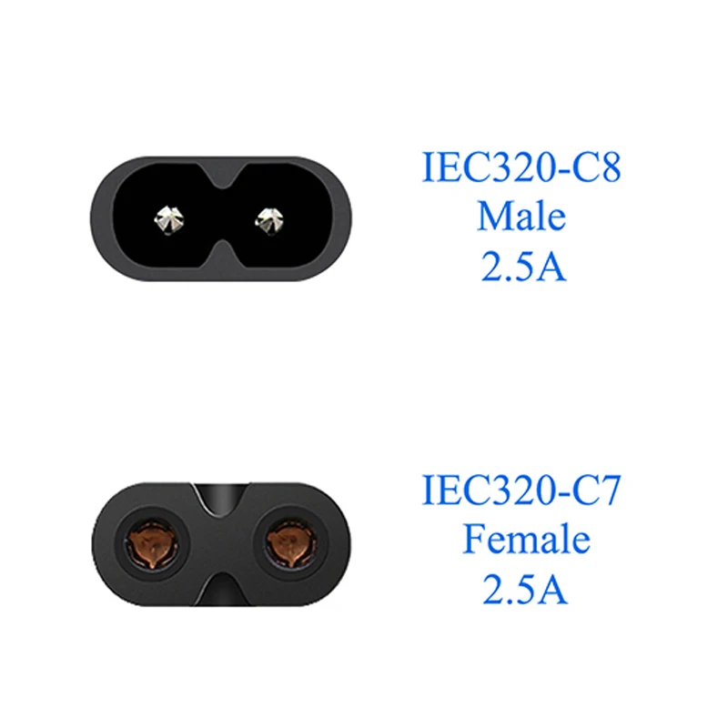 C8-2 * C7 0 3 м/1 фут 2*0 75 мм IEC 320 C8TO 2 c7типа Папа-мама Удлинительный кабель питания