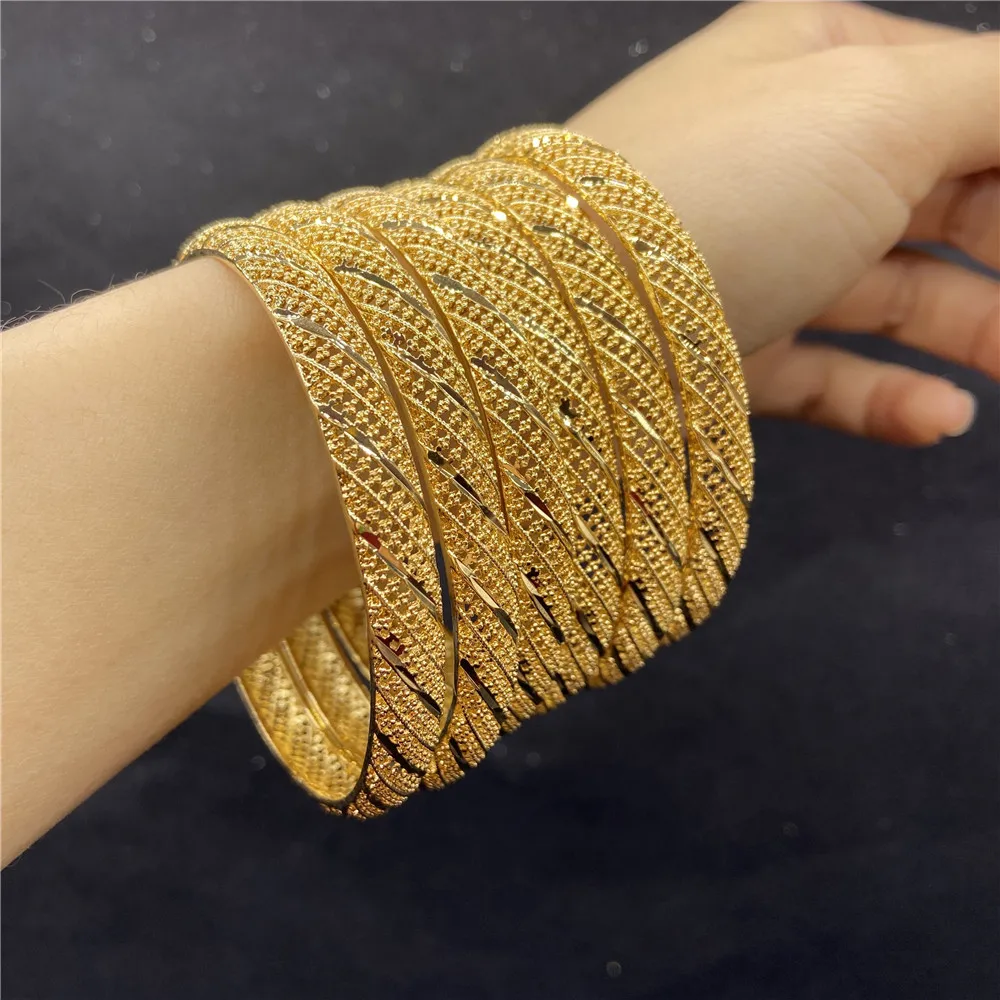 Ethlyn 4 шт./лот свадебные браслеты золотого цвета для женщин невесты