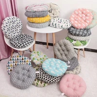 40x40cm multiple styles round cotton sofa chairs seat cushion leaf printed non slip seat dining chair pads coussin floor pillow