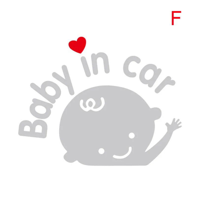 Car Styling 3D Cartoon Stickers Baby In Car Warming Car-Sticker Baby On Board High Quality Dewtreetali