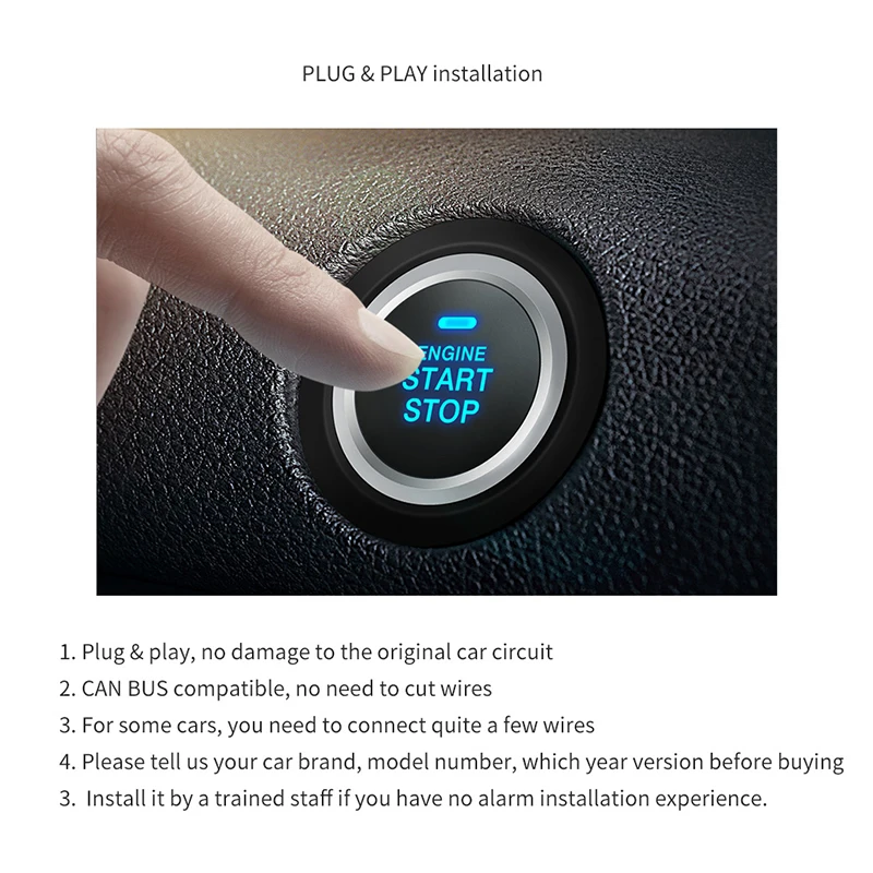 Автомобильная сигнализация EASYGUARD Plug &amp Play CAN BUS подходит для A4 A4L 2007-2019 PKE умный ключ