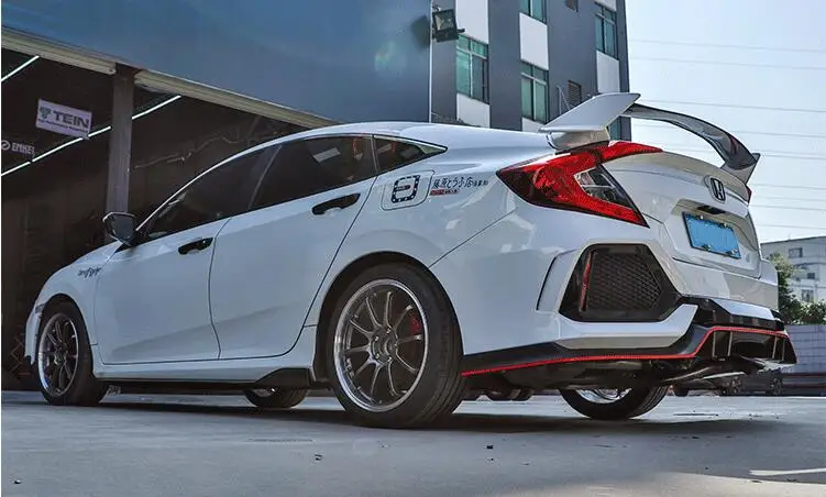 

Type-R STYLE ABS PAINT REAR WING TRUNK LIP TAIL SPOILER FOR Honda Civic Sedan 2016 2017 2018 2019 2020