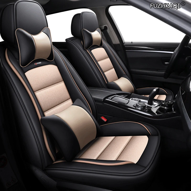 

FUZHKAQI льняные автомобильные чехлы для hyundai solaris hyundai getz Elantra Tucson veloster creta i20 i30 ix35 i40 автомобильные аксессуары