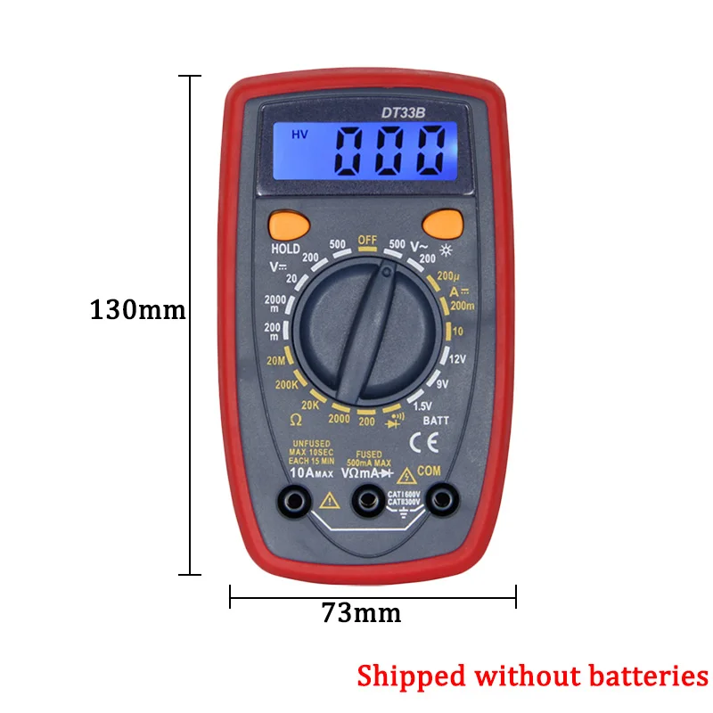 Цифровой мультиметр с ЖК дисплеем вольтметр амперметр Омметр DC10V ~ 1000V 10A AC 750V тест
