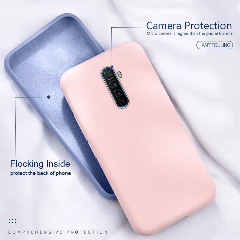 keysion liquid silicon case for realme x2 pro xt q 5 pro luxury soft rubber back phone cover for oppo a5 a9 2020 reno 2 reno 2 z free global shipping