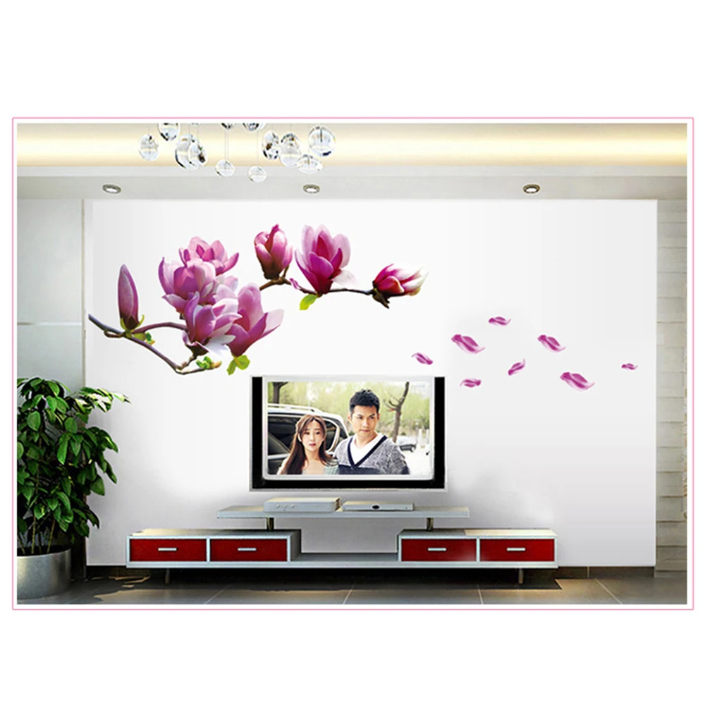 Цветы лилии настенные наклейки живая галерея красивые DIY Художественный декор