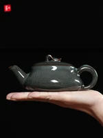 celadon handmade teapot single teapot ge kiln enameled cast iron kung fu tea set one pot two cups home ceramic teapot