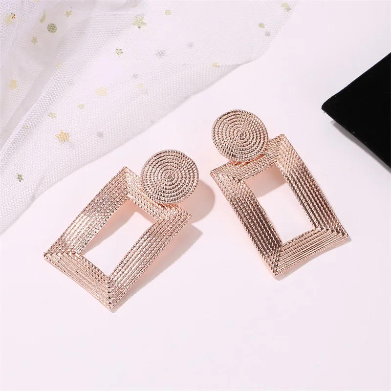 Новые дизайнерские Висячие серьги для женщин массивные большие геометрические