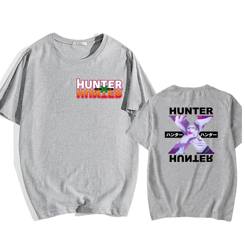 Женская одежда с принтом HUNTER X Милая футболка коротким рукавом женская аниме топ