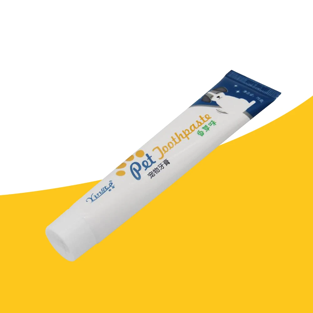 Pet собачья зубная паста ванильный вкус собака здоровые зубы очиститель со щеткой