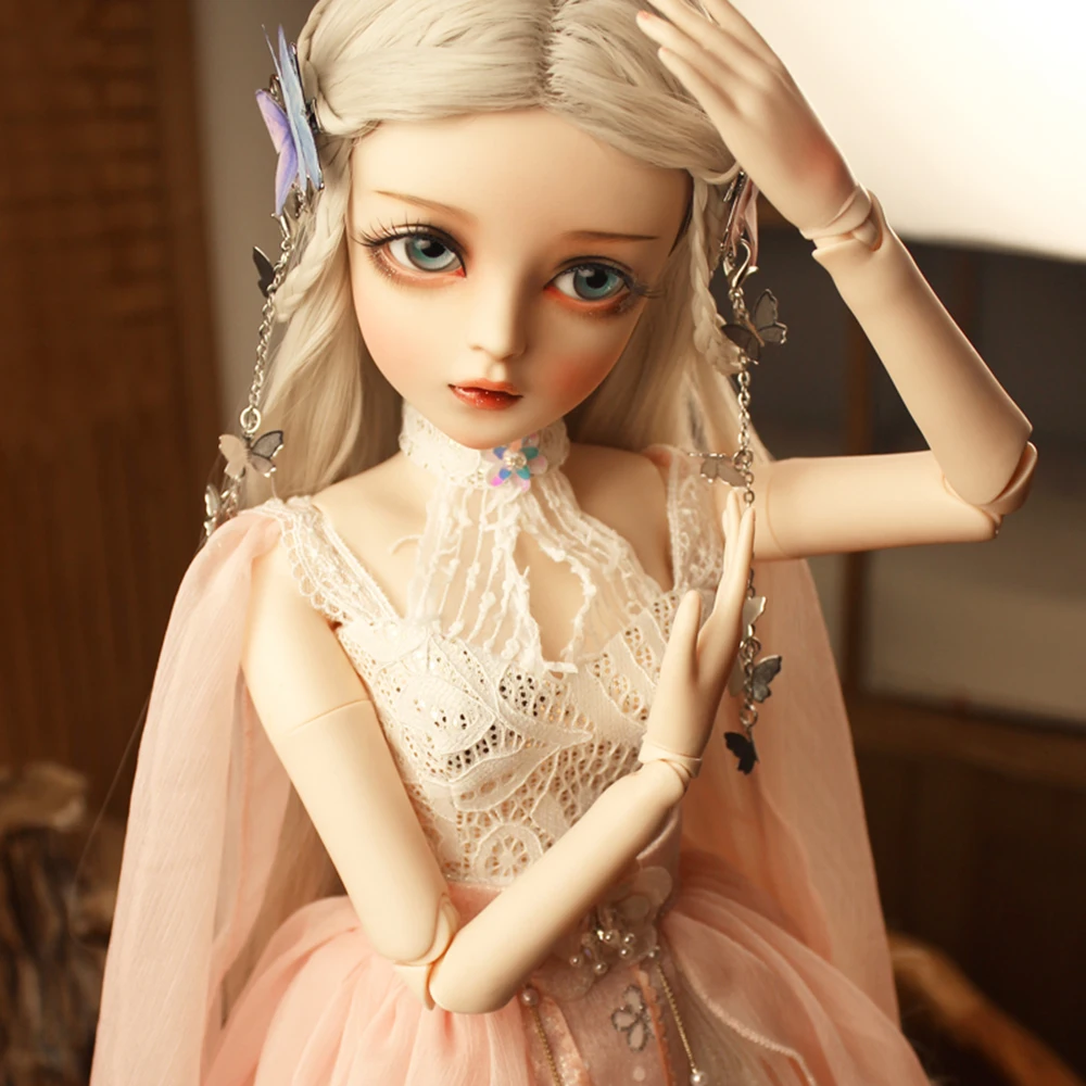 EVA BJD 1/3 розовая бабочка кукла ручной работы макияж 24 дюйма 60 см + стеклянные глаза