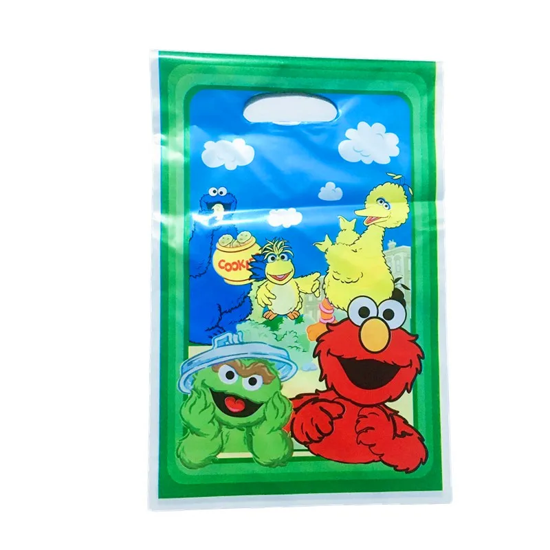 Фон для фотосъемки с изображением Улица Сезам тема улица Элмо день рождения фон