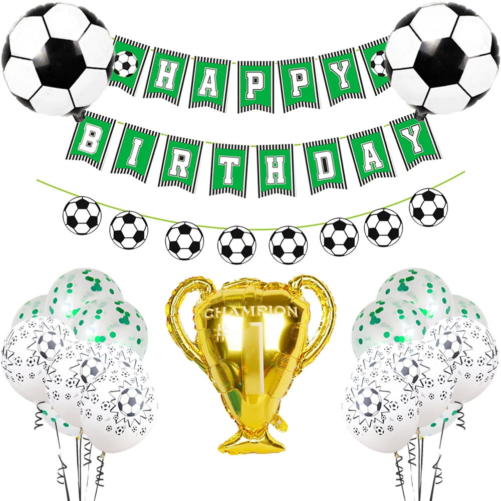 32 дюйма Зеленый Количество воздушных шаров Футбол тематическая вечеринка на