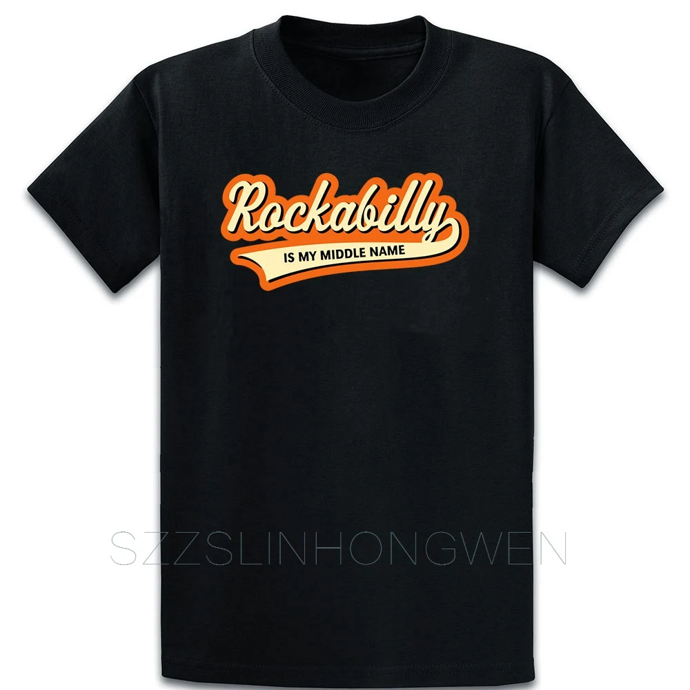 Футболка Rockabilly Is My Middle Name 3c базовая Однотонная футболка весенне осенняя с принтом