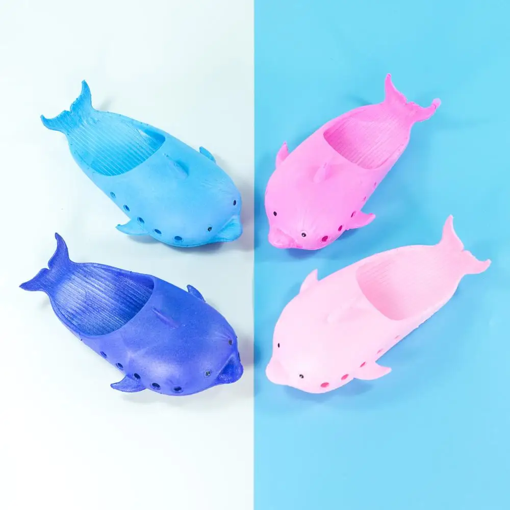 Детские тапочки bts домашняя обувь для детей в форме рыбы забавные акулы