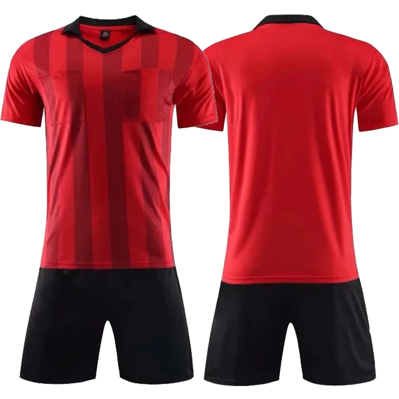 Новинка 2020 трикотажные изделия для футбольного судьи футболка с коротким