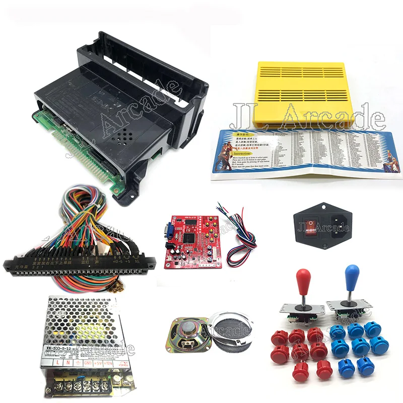 

SNK neo geo mvs 161 в 1 JAMMA мульти игры Картридж для игры на печатной плате с материнская плата печатная плата для 28 контактный провод и кнопки джойст...