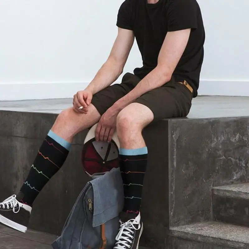 

Носки компрессионные нейлоновые до колена, носки унисекс для лечения варикозного расширения вен, для спорта, 7 пар