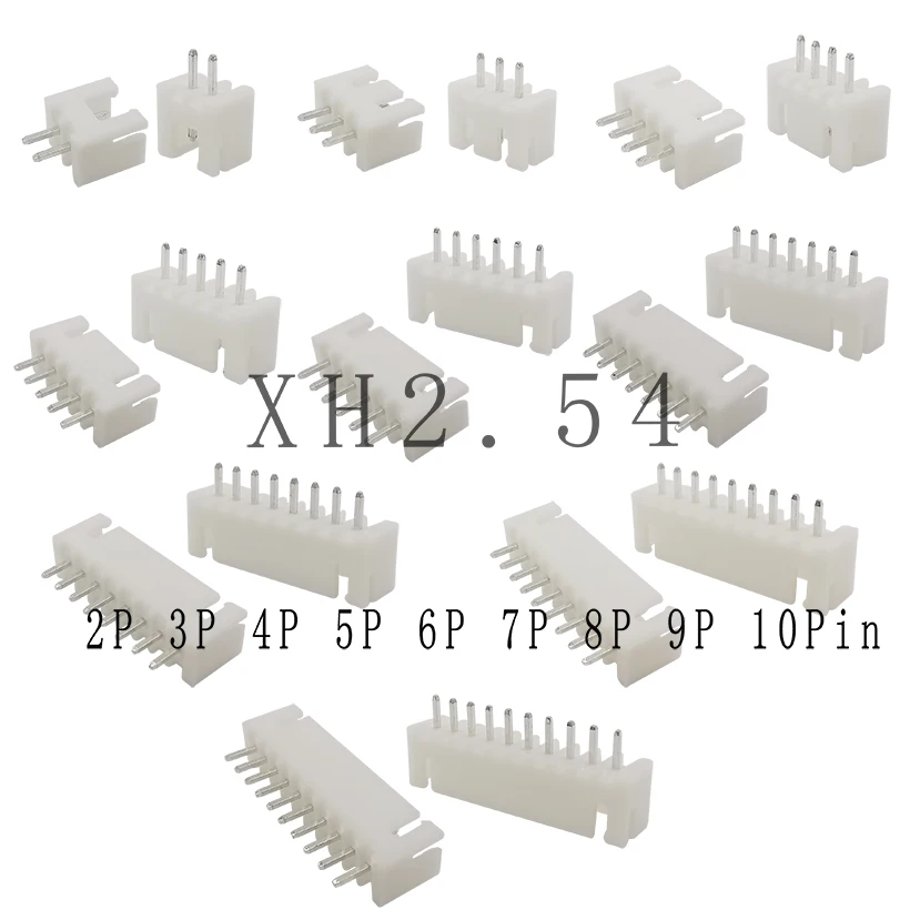 

50PCS XH2.54 Terminals XH 2.54 2P 3P 4P 5P 6P 7P 8P 9P 10Pin 2.54mm Pitch Terminal Housing Pin Header JST XH-2.54 Wire Connector