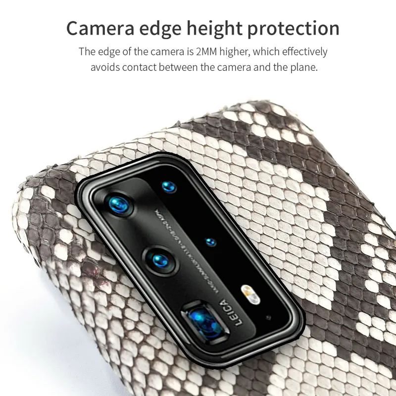 Для huawei p20 lite случае coque натуральной кожи питона для крышка телефон силиконовый