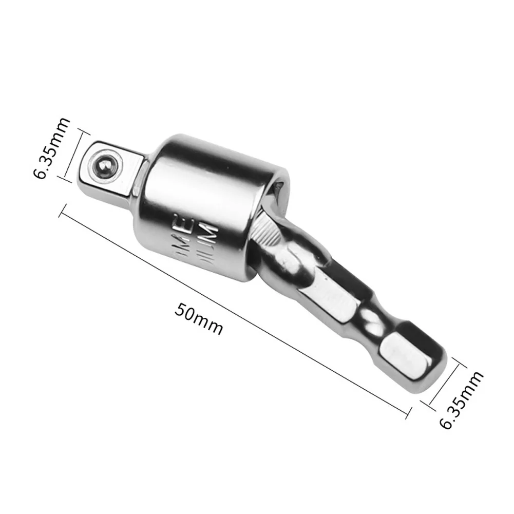 

Electric Wrench Hexagonal Handle to Square Socket 360-degree 1/4",3/8",1/2" Change-Over Tool Connecting Rod