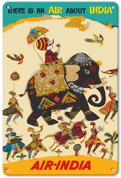 

There is An Air About India Tin Sign art wall decoration,vintage aluminum retro metal sign,iron painting