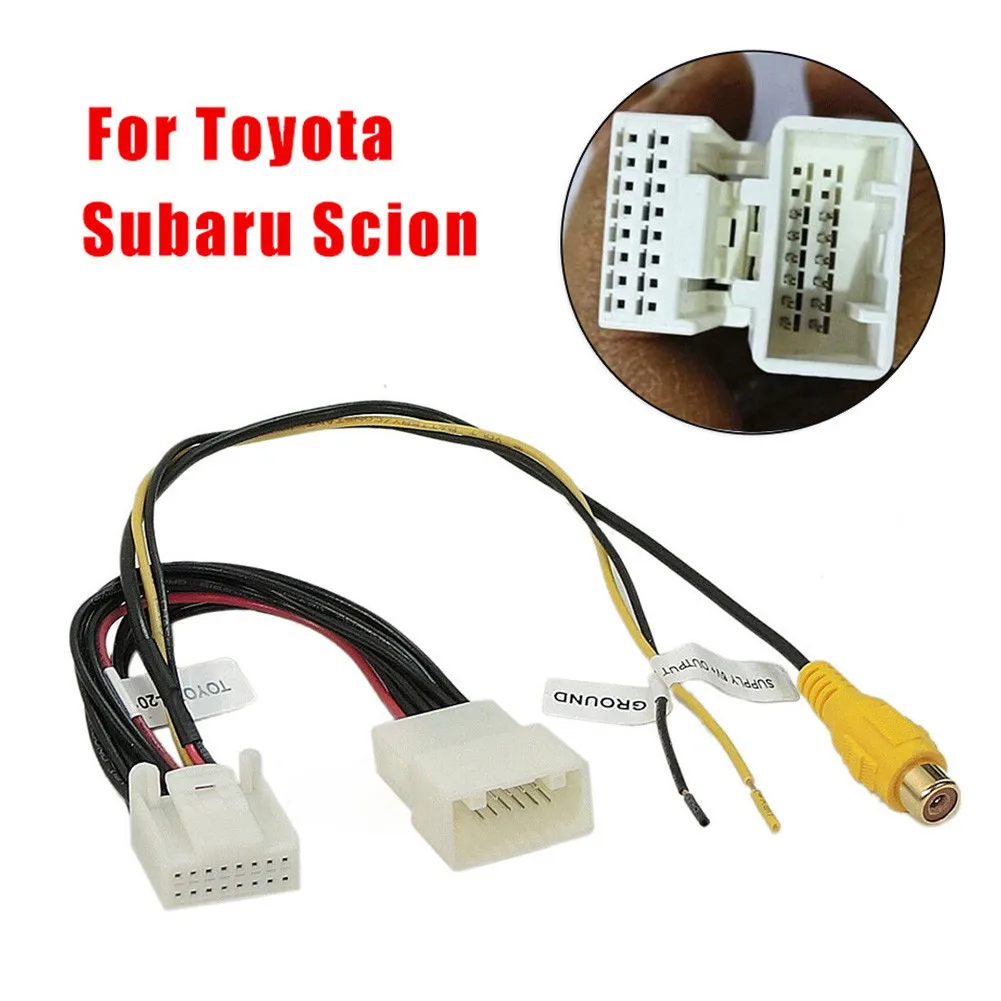 

T-Harness Wire Harness Wiring 16-pin Reversing Rear View Camera Adapter Backup Cable For Toyota Subaru Scion Car Accessories