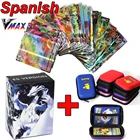 2021 карты для игр Pokemon Pikachu, емкость 60, держатель карт, держатель альбома, карты для вспышки с испанским покемоном, коробка для хранения наушников, игрушка