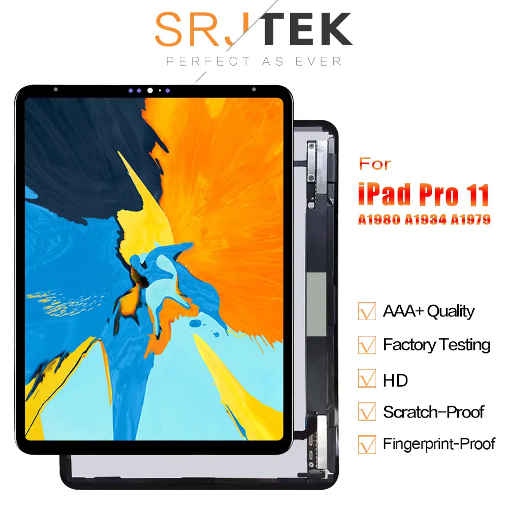

Новинка для iPad Pro 11 2018 A1980/A1934/A1979 ЖК-дисплей матричный сенсорный экран дигитайзер панель в сборе Замена для iPad Pro 11"
