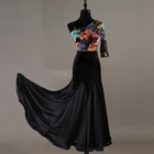 Новые Бальные платья Стандартный элегантные тонкие туфли рукава Вальс платье Танго женские костюм бальное платье для танцев конкурс VDB553