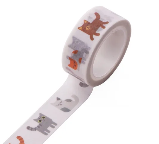 Декоративная Маскировочная Васи лента cat run 15 мм х 5 м (1 шт.)|Офисный скотч| |