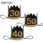 Повязка на голову с короной и цифрами 30, 40, 50, 60, 1 шт.