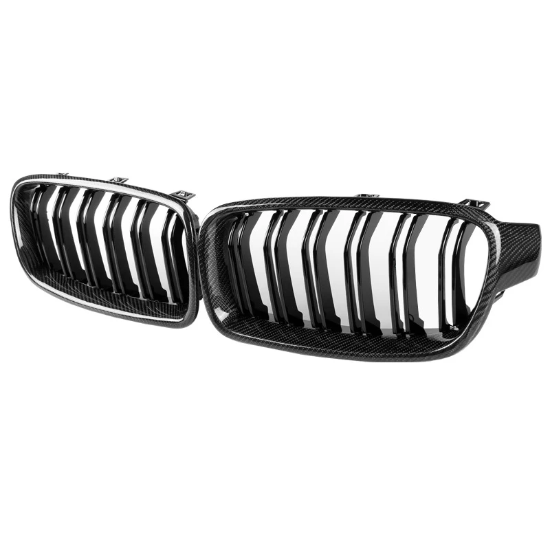 Автомобильный передний гриль из углеродного волокна гоночный матовый/черный