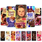 Силиконовый чехол для Xiaomi Poco X3 NFC F2 Pro, Mi 10T Lite Pro, Mi Note 10 Lite, MI PLAY, Аленка, шоколадный