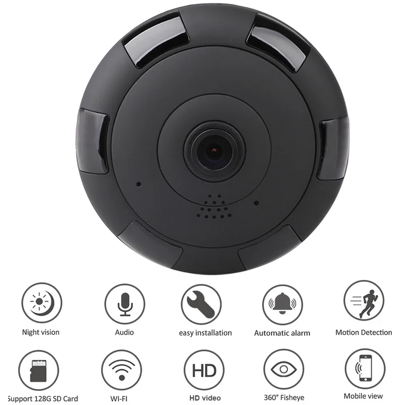 HD 960P Wi-Fi Камера Очки виртуальной реальности VR 360 ° панорамный домашней