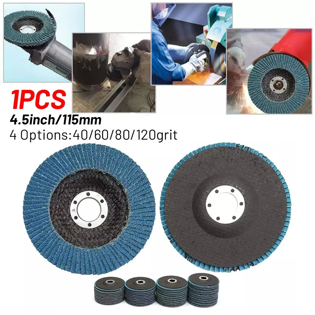 

4.5Inch 115mm Metal Sanding Flap Discs Angle Grinder Wheels Blade 40/ 60/80/120grit