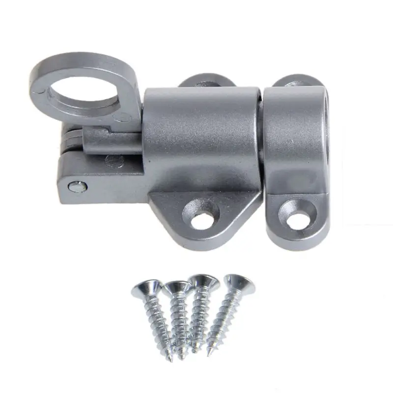 

Window Gate Security Pull Ring Spring Bounce Door Bolt Aluminum Latch Lock Grey